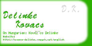 delinke kovacs business card